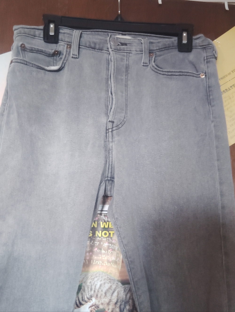 LEVI Wedge Straight - Grey Wash Jeans Size 32" - Picture 6 of 10